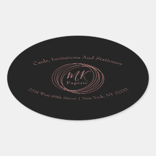 Adesivo Oval Simples e Elegantes Círculos Abstratos em Dourado