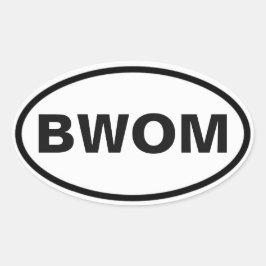 Adesivo Oval sinal internacional BWOM