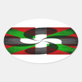 Adesivo Oval Sinalizador Basco e Cruz