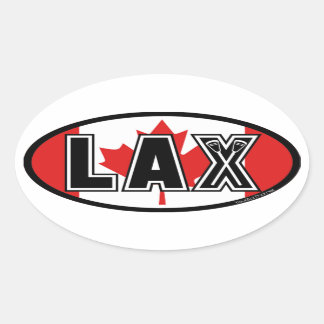Adesivo Oval Sinalizador Lacrosse Canada Lax