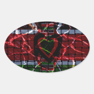 Adesivo Oval Sinalizador rachado: Mantenha Simples - Resiliênci