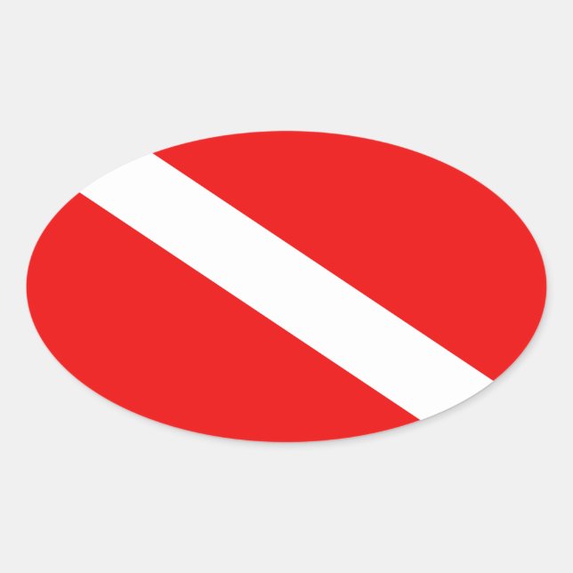 Adesivo Oval Sinalizador Scuba (Frente)