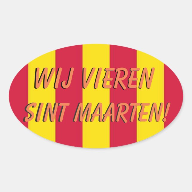 Adesivo Oval Sint Maarten deur sticker (Frente)