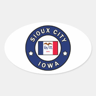 Adesivo Oval Sioux City Iowa