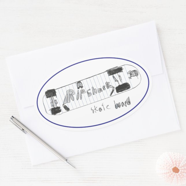 Adesivo Oval Skateboard do Sebi (Envelope)