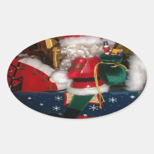 Adesivo Oval Skeezer Natal com feriados felizes na neve.JPG