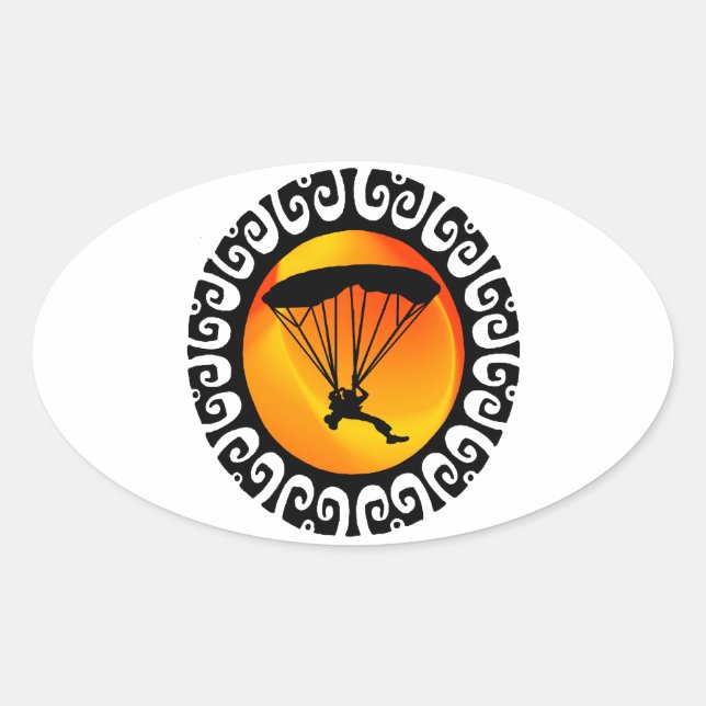 ADESIVO OVAL SKYDIVING DESTA VEZ (Frente)