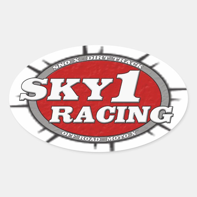Adesivo Oval Sly 1 Racing Sticker (Frente)