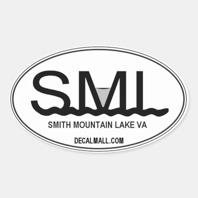 Adesivo Oval SML Auto Window Decal Smith Mountain Lake Virginia (Frente)