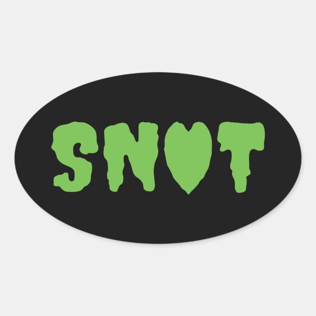 ADESIVO OVAL SNOT LOVE (Frente)