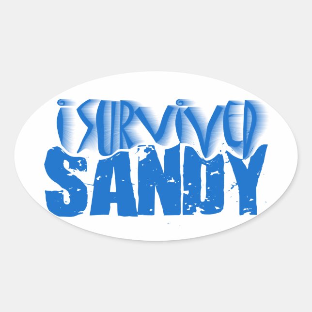 Adesivo Oval sobrevivi ao SANDY (Frente)
