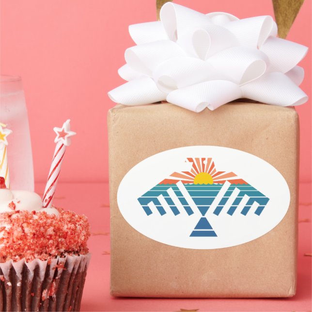 Adesivo Oval sol de galinheiro (Festa)