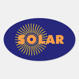 Adesivo Oval Solar Power Sun