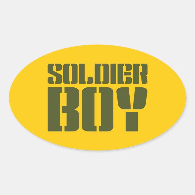 ADESIVO OVAL SOLDIER BOY (Frente)