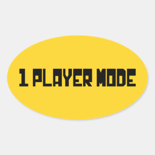 Adesivo Oval Solteiro / Modo do One Player