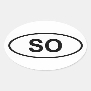 Adesivo Oval Somália "SO"