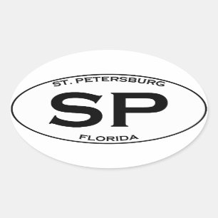 Adesivo Oval SP - St Petersburg Florida