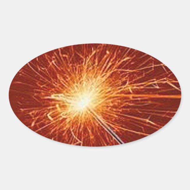 Adesivo Oval Sparkler - Sticker (Frente)