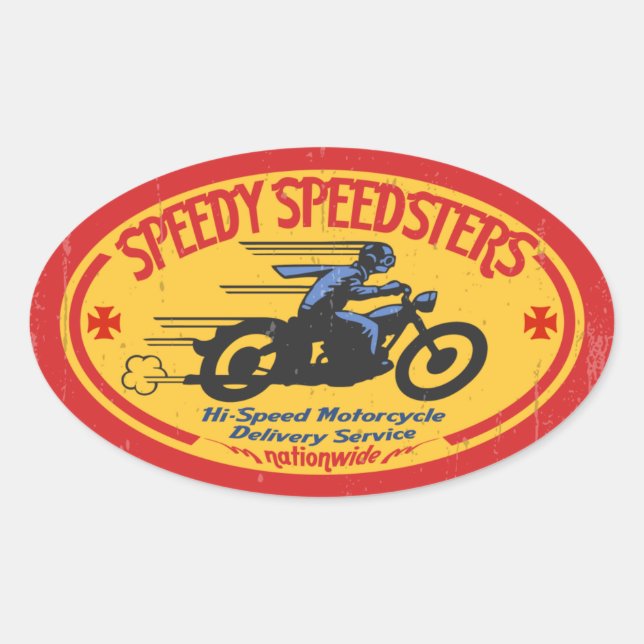 Adesivo Oval Speedy Speedsters - ov (Frente)