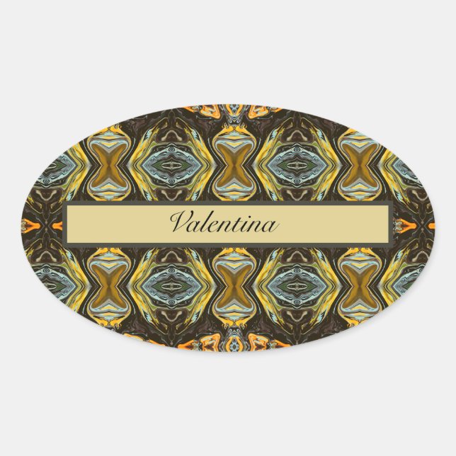 Adesivo Oval Spice Road, personalizado (Frente)