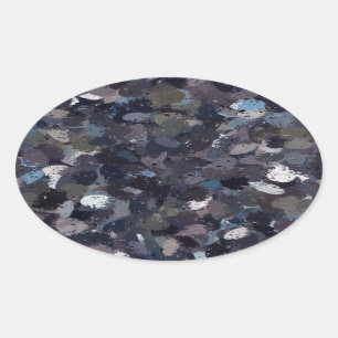 Adesivo Oval Splatter de pintura roxa e Lavanda