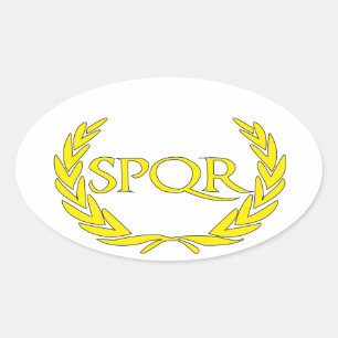 Adesivo Oval SPQR Roma
