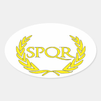 Adesivo Oval SPQR Roma