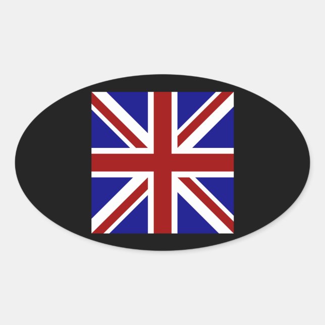 Adesivo Oval Square Union Jack (Frente)