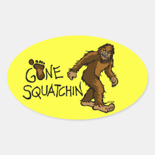 Adesivo Oval Squatchin ido