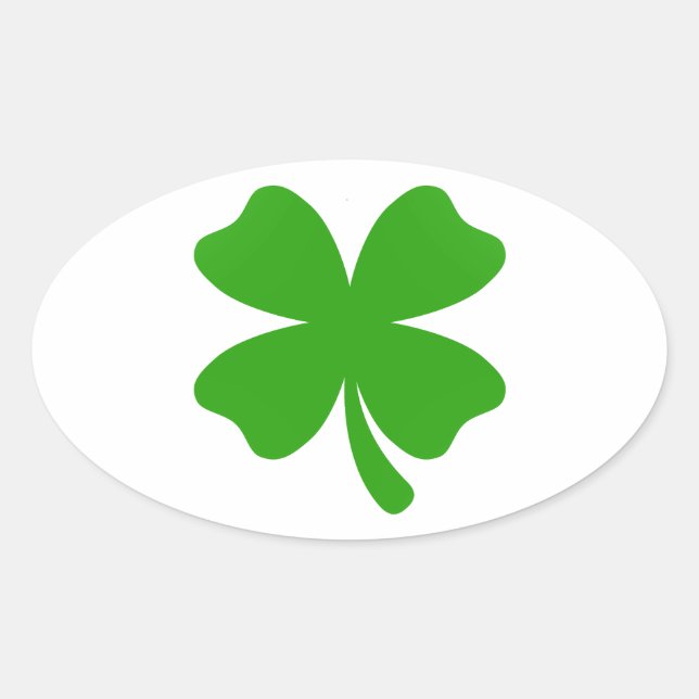 Adesivo Oval st patricks clover emoji (Frente)