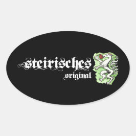 Adesivo Oval Steirisches Original Aquarell Steiermark Wappen