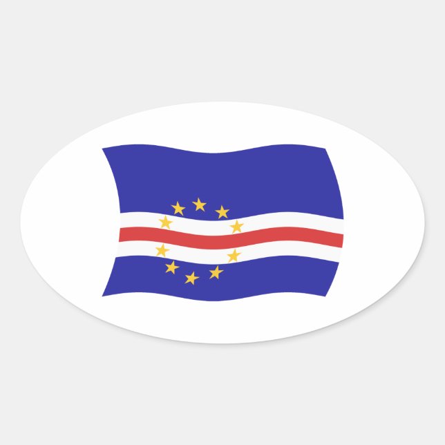 Adesivo Oval Sticker Cabo Verde (Frente)