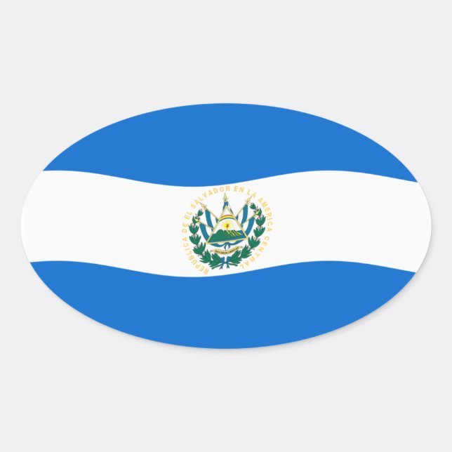Adesivo Oval Sticker El Salvador (Frente)