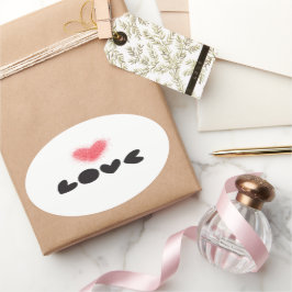 Adesivo Oval Sticker, Lebel - Amor Vermelho