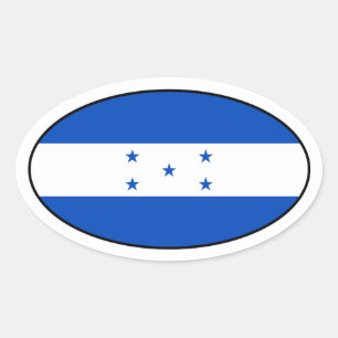 Adesivo Oval Sticker Oval de Sinalizador Honduras