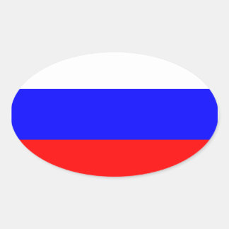 Adesivo Oval Sticker Oval de Sinalizador Rússia