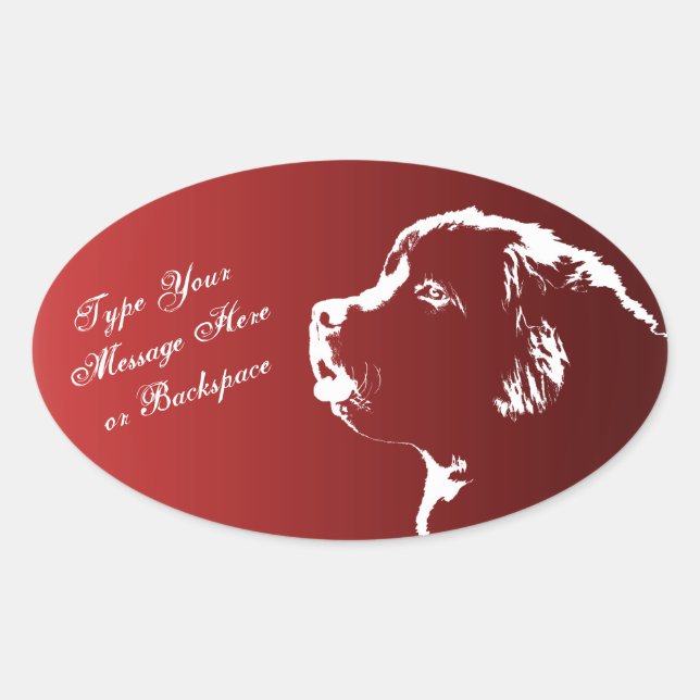 Adesivo Oval Sticker Personalizado Pup Dog Sticker (Frente)