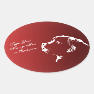 Adesivo Oval Sticker Personalizado Pup Dog Sticker