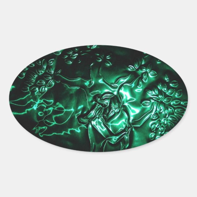 Adesivo Oval Sticker TreeHuger (Frente)