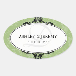 Adesivo Oval Stickers Favoritos de Casamento