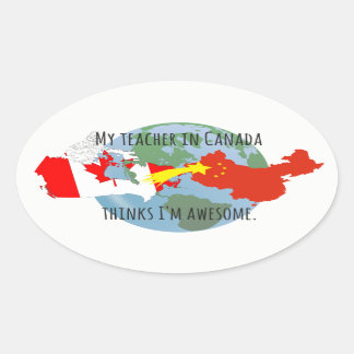 Adesivo Oval Stickers to Send to Student: Canadá, Incrível