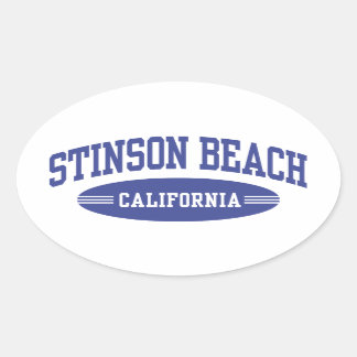 Adesivo Oval Stinson Beach California