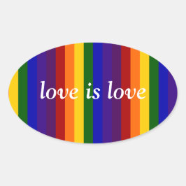 Adesivo Oval Stripes Arco-íris