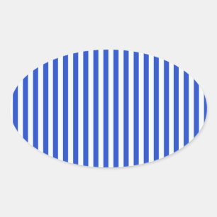 Adesivo Oval Stripes de combinação azul real de Shirley Taylo