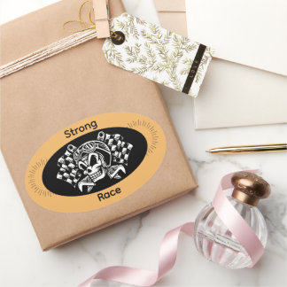 Adesivo Oval Strong Race Sport Sticker – Power & Speed Athletic