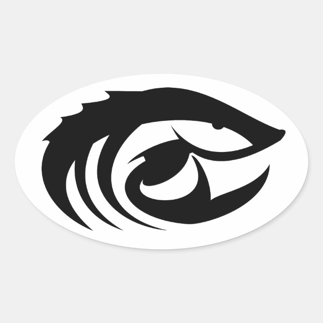 Adesivo Oval Sturgeon Fish Sticker (Frente)
