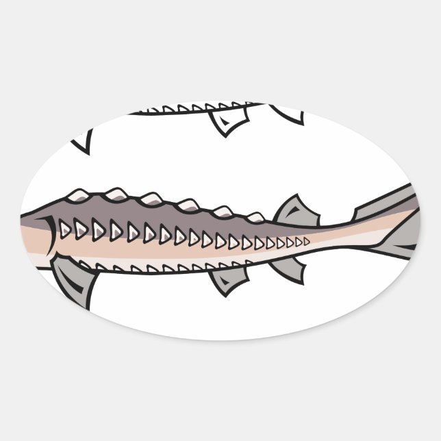 Adesivo Oval Sturgeon Rara (Frente)