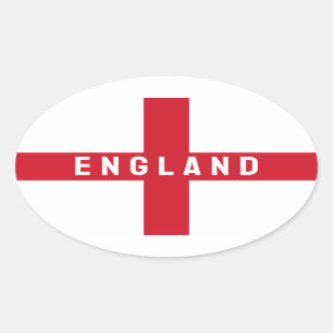 Adesivo Oval Stylized England Flag