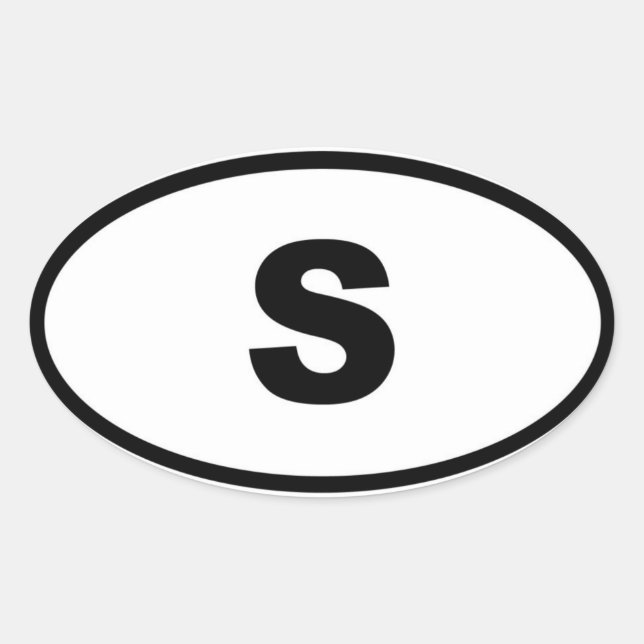 Adesivo Oval Suecia S Europeia (Frente)