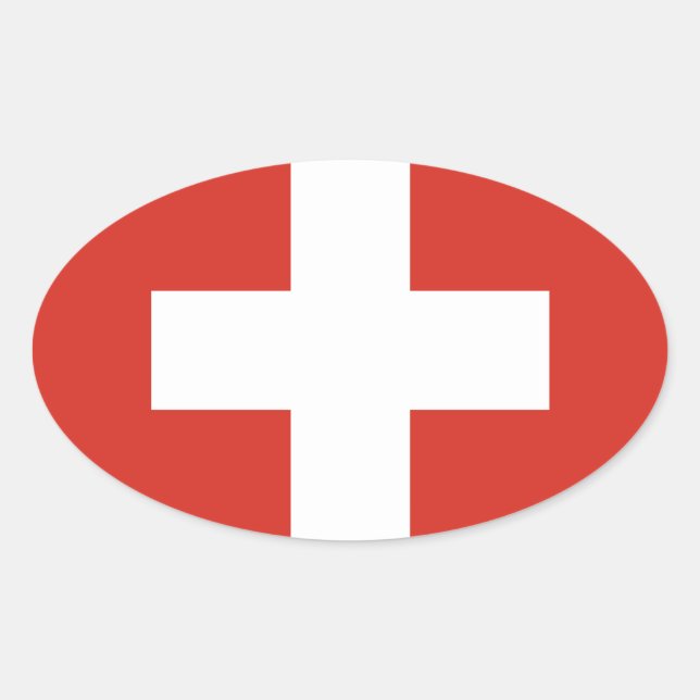 Adesivo Oval Suiça Nacional (Frente)